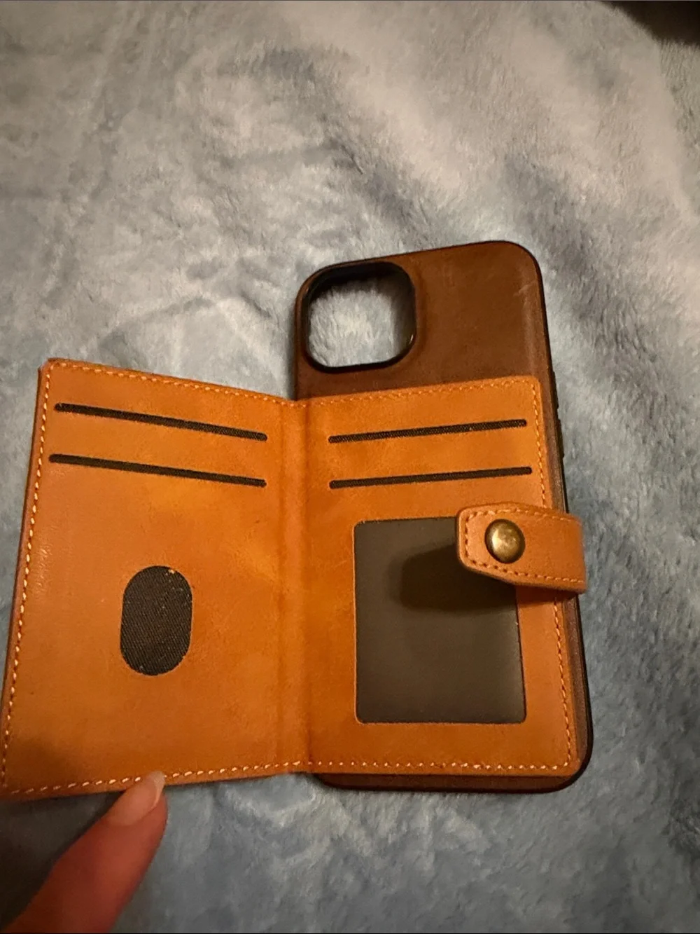 iPhone 15 2 Loopy Cases and one Brown Wallet Case with Card Slot